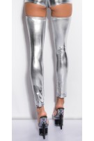 Sexy gogo latex been warmers zilver